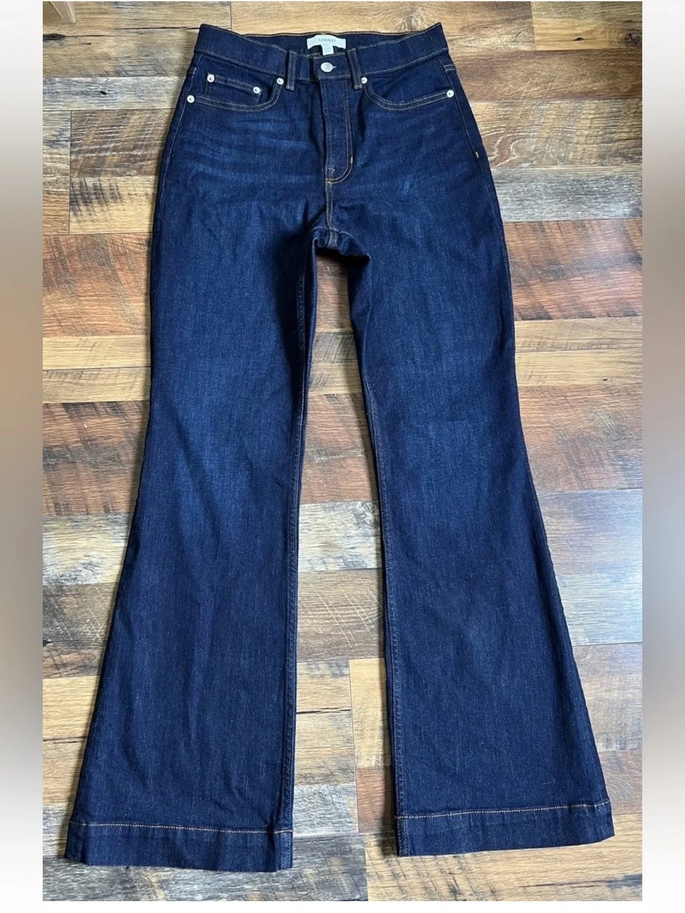SPANXsculpt ReDefine High Waist Flare Leg Spanx Jeans Indigo Size 10 - Picture 1 of 9